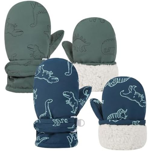 Sea Zaela Baby Toddler Winter Snow Gloves Waterproof Mittens Fleece Lined Infant Baby Boys Girls Winter Warm Gloves 0-4 T