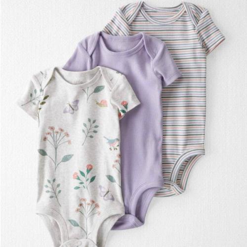Baby 3-Pack Organic Cotton Rib Bodysuits
 - Little Planet | Carter's