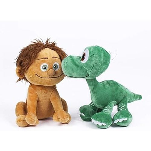 The Good Dinosaur Plush Toy-Pack 2 Quality Super Soft - Spot The Child 8"/22CM + Arlo Baby 8"/22CM