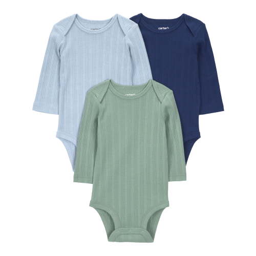 Carter's Child of Mine Baby Boy Bodysuits, 3-Pack, Sizes Preemie-18 Months