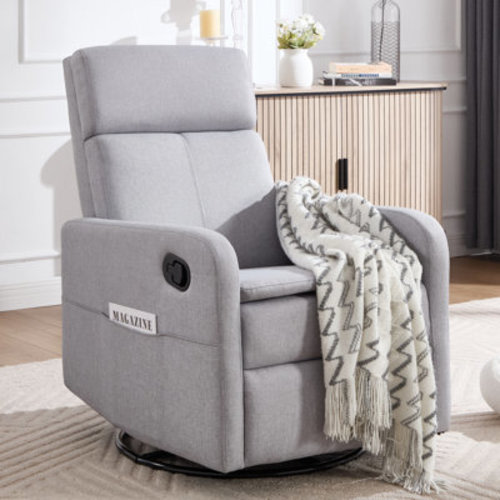 Ebern Designs Marcisha Swivel Rocking Recliner Chair, Rocker Nursery Glider Chair & Reviews | Wayfair