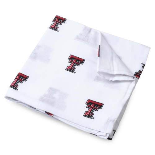 Texas Tech University Muslin Swaddle Blanket – Lightweight 47x47in Baby Wrap – Officially Licensed Red Raiders Newborn Gift