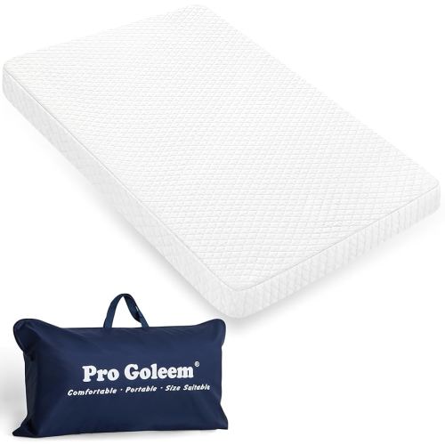 Pro Goleem Pack and Play Mattress (38"x26"), Waterproof Pack n Play Mattress Pad with Carry Bag, Soft Playard Mattress for Babies and Toddlers