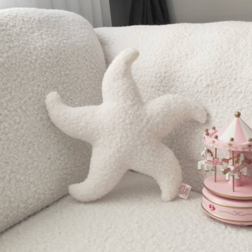 Boucle Sea Star Pillow: Nautical Baby Nursery Decor