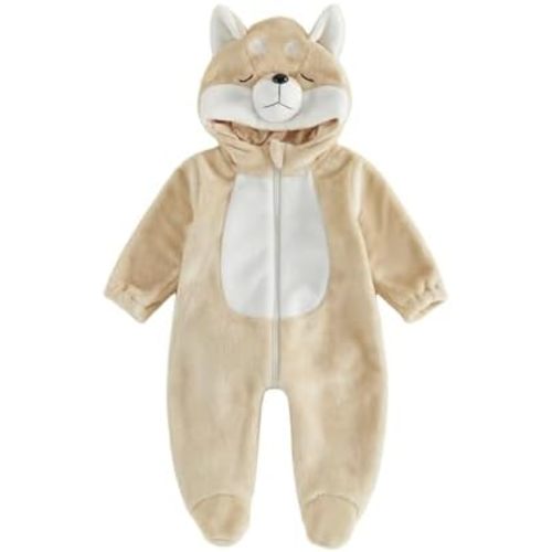 Sasaerucure Baby Girl Boy Halloween Shiba Hoodie Jumpsuit