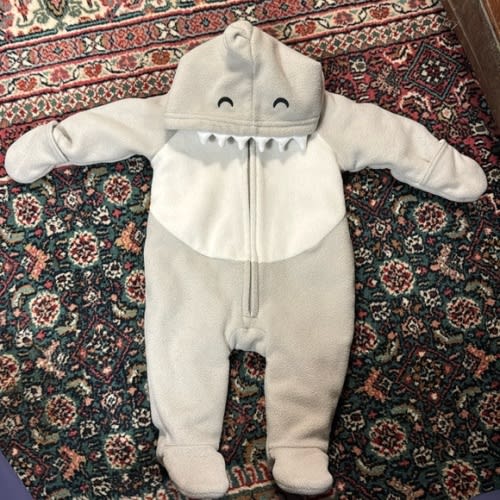 Old Navy Shark Fleece Onesie | Size 3-6 Mos