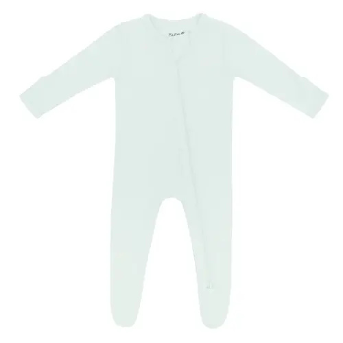 Zippered Footie in Dew, 0-3 Months