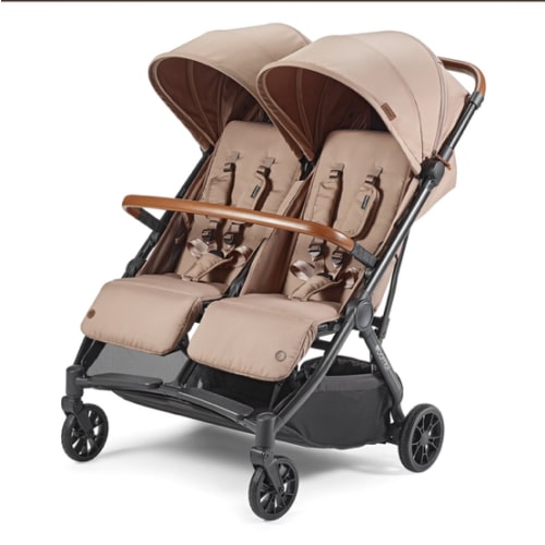 Bēbee Twin: Best Folding Double Stroller | Bombi Gear | mocha