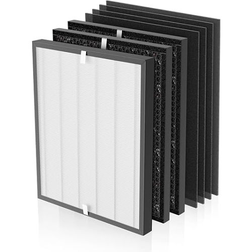 3000 Replacement Filter Compatible with Air Doctor 3000 Air Purifier, 1 Premium Filter + 2 Activated Carbon Filters + 4 Pre-Filters