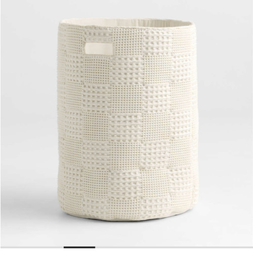 Nella Cream Organic Cotton Waffle Weave Kids Hamper with Handles
