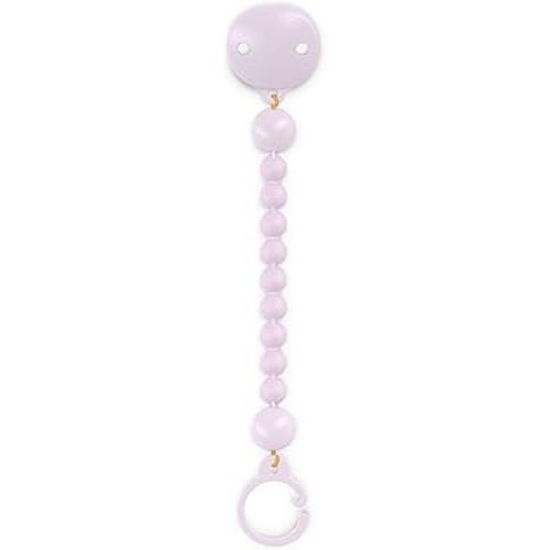 Suavinex Color Essence Silicone Baby Pacifier Clip, Single Piece 100% Soft Silicone Chain, Baby Accessories and Essentials, Designed in Spain (Lavender)