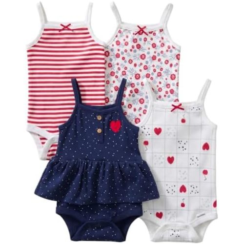 Gerber Baby Girls Multi-Pack Sleeveless Onesies Bodysuit