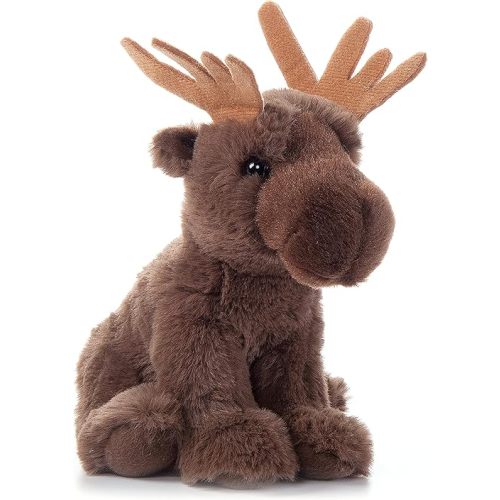 The Petting Zoo Moose Stuffed Animal Plushie, Gifts for Kids, Wild Onez Babiez Wildlife Animals, Moose Plush Toy 6 inches