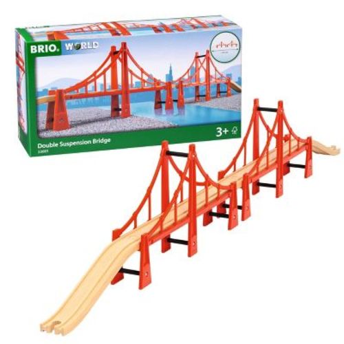 BRIO World Double Suspension Bridge Train Playsets