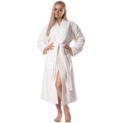 BAGNO MILANO Women's Robe, Certified Organic Turkish Cotton Kimono Bathrobe for Women