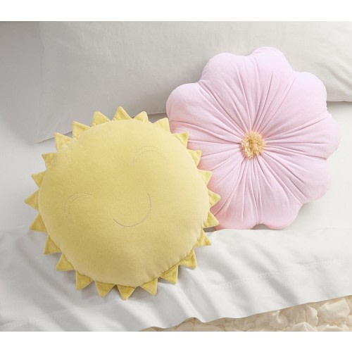 Shaped Sun & Flower Pillow Set