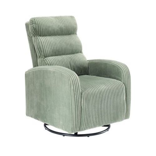 JIONJOY 360° Swivel Rocking Nursery Chair – Corduroy Fabric with Thickened Cushion, High Back Comfy Chair