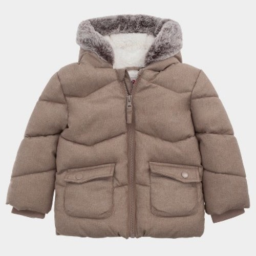 Rokka&Rolla Toddler Boys' Puffer Coat Hooded Winter Jacket-Warm Beige, size 12-18 Months