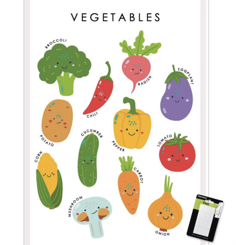 Vegetables 2026 Unframed Wall Poster Print 14.725" x 22.375"
