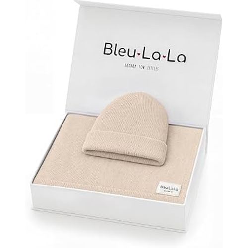 Luxe Collection 100% Organic Cotton Luxury Knit Baby Blanket + Hat Gift Set (Oatmeal)