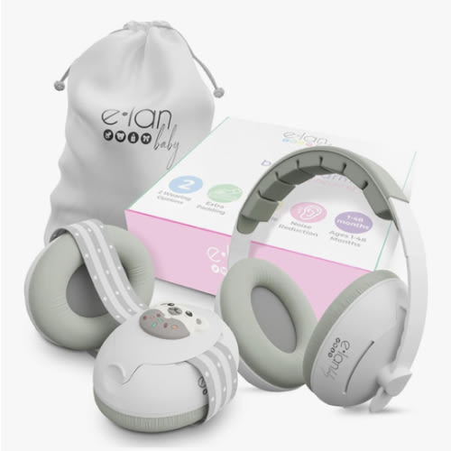 2-in-1 Baby Ear Muffs Noise Protection - Infant & Toddler Ear Protection