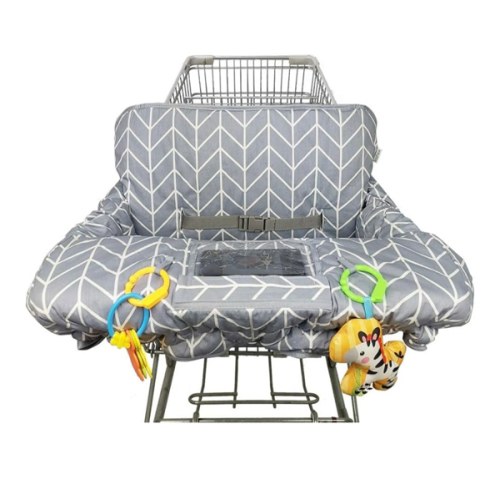 Shopping Cart Cover for Baby ICOPUCA Cotton High Chair Cover, Reversible, Machine Washable for Infant, Toddler, Boy or Girl (Grey Arrow Print)