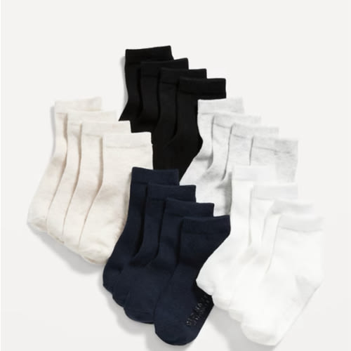 Unisex Crew Socks 10-Pack for Toddler & Baby