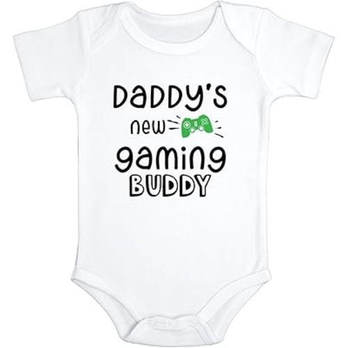 Daddy's New Gaming Buddy Baby Bodysuit | Baby Gift | Funny Baby Jumpsuit
