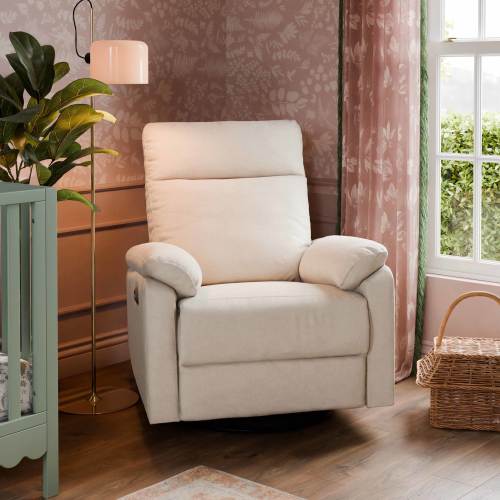 daVinci Suzy Electronic Recliner and Swivel Glider - Vanilla