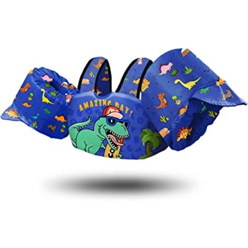 Chriffer Kids Swim Vest Life Jacket for 22-66 Pounds Boys and Girls, Toddler Floaties with Shoulder Harness Arm Wings for 2,3,4,5,6,7 Years Old Baby