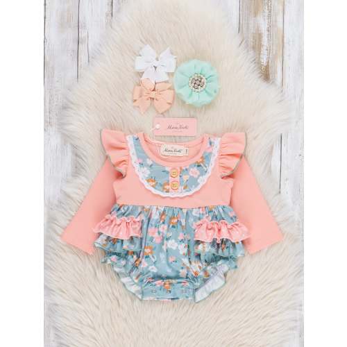 Little Wildflower Ruffle Bubble Romper