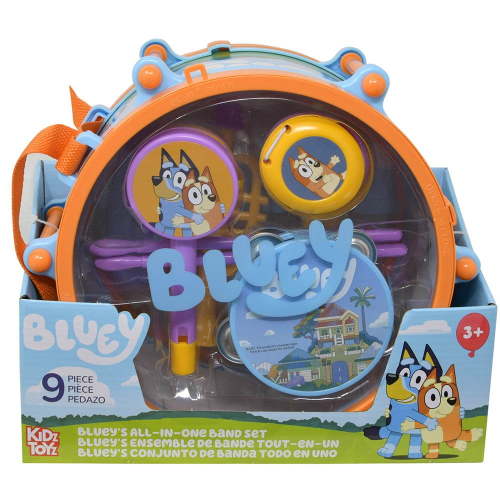 Kidz Toyz Bluey's Boy's & Girl's all in one Band Set, Blue, 9"