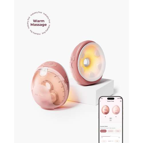 Momcozy Wellness 1 Warm-Massage Wearable Breast Pump - W1 K7PP