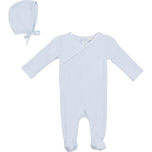 Contrast Trim Onesie Moonstone Blue - Fragile | Maisonette