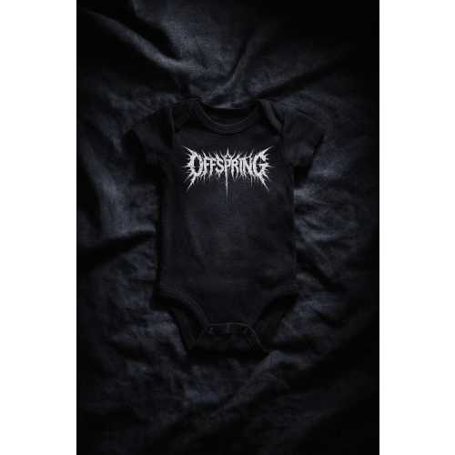 Offspring Death Metal Baby Bodysuit-Gothic Baby Outfit-Alternative Baby Clothes-Metal Baby Gift