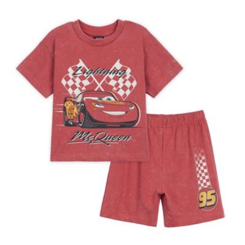 Disney Cars Lightning McQueen Toddler Boys T-Shirt and Shorts Outfit Set Cars Red 2T