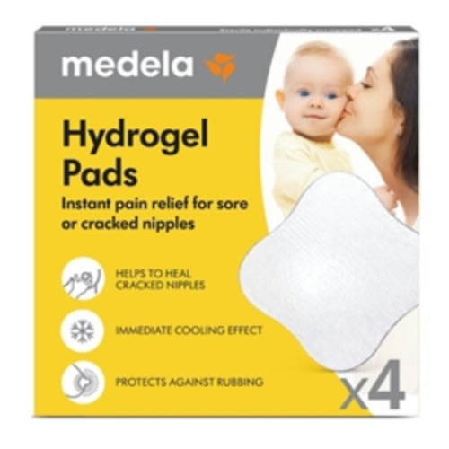 Medela Hydrogel Pads 4 Each Sterile (Instant Pain Relief for Sore or Cracked Nipple)