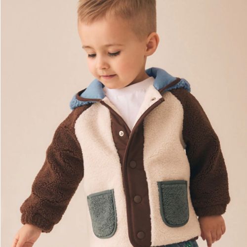 Buy Neutral/Tan Colourblock Hooded Fleece (3mths-7yrs) from Next USA