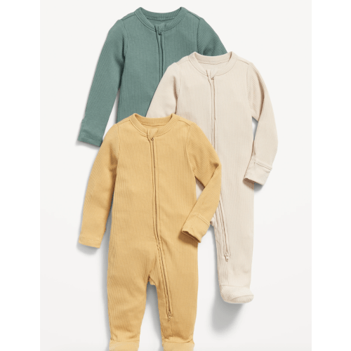 2-Way-Zip Footed One Pieces