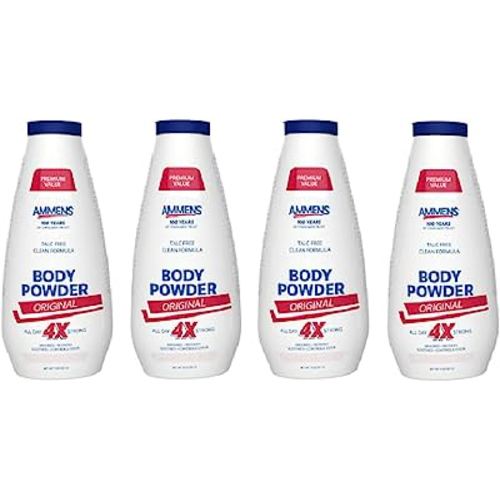 Body Powder Original by Ammens for Unisex - 11 oz Powder - Pack of 4