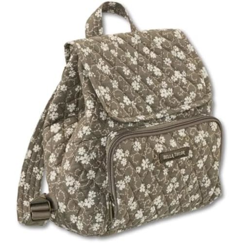 Bella Taylor Mini Backpack Purse, Quilted Hands-Free Bag for Women