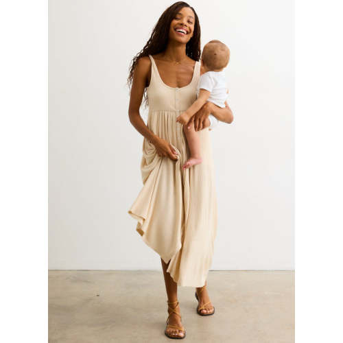 The Silky Ribbed Pointelle Nursing Dress