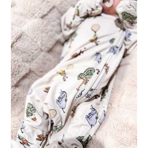 Hundred Acre woods bamboo zipper romper