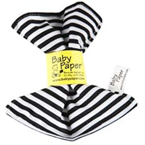 Original Baby Paper - Crinkle Teether and Sensory Toy for Babies and Infants | Black and White Stripes | Non-Toxic, Washable | Great for Baby Showers