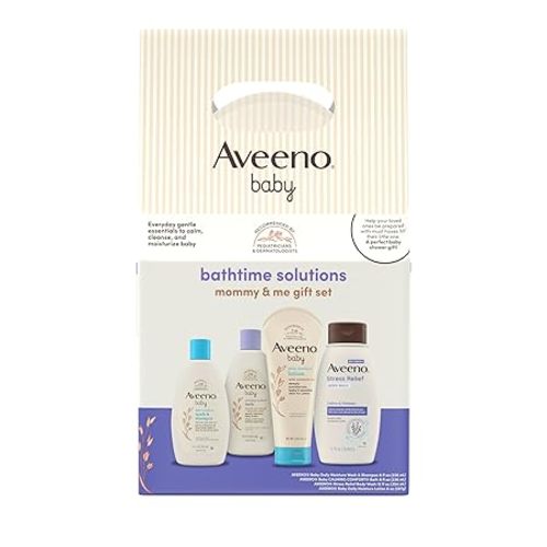Aveeno Baby Welcome Little One Gift Set, Baby Essentials Set, 5 Items
