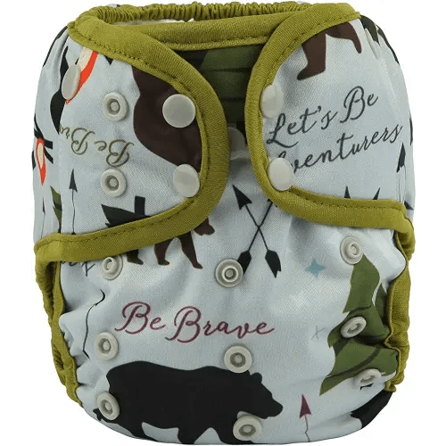 Sigzagor Baby Diaper Cover Nappy One Size 8lbs to 36lbs (Be Brave)