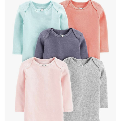 Simple Joys by Carter's Baby Girls 5-pack Long-sleeve Bodysuit