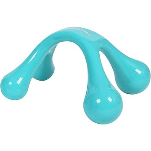 BioSwiss Handheld Full Body Massager, 4-Leg Pressure Point Massage Tool for Back, Neck, and Shoulder, Portable Manual Massager