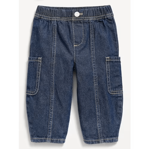 Baggy Barrel-Leg Cargo Jeans for Baby
