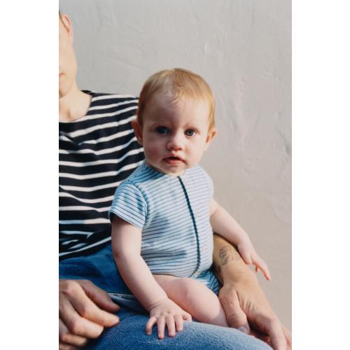 STRIPED ROMPER - Blue / White | ZARA United States
